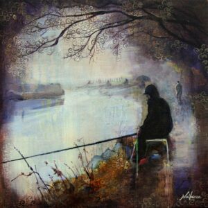 Hand finished Canvas Print, The Fishing Match.