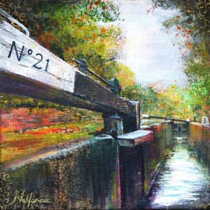 Hand finished Canvas Print, Lock 21.