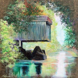 Hand finished Canvas Print, Knighton Wharf