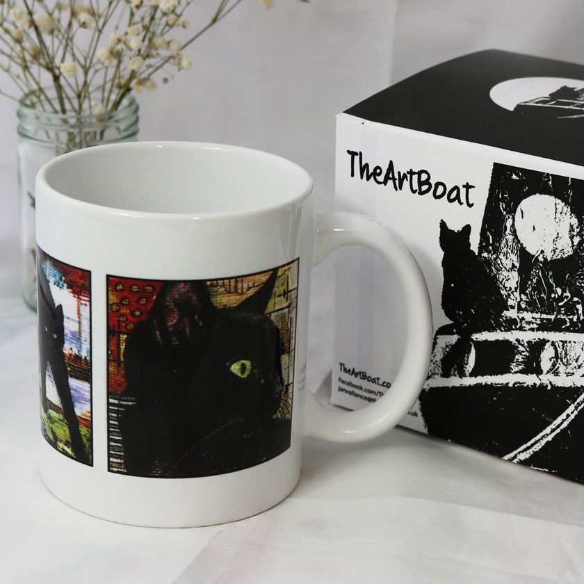 Art Mug, Black Cat - Image 4